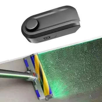 Универсальный пылесос с подсветкой для отображения пыли, зарядка через USB, 240 мАч, светодиодная лампа с зеленым светом, показывающая микроскопическую пыль и невидимую шерсть домашних животных чёрный
