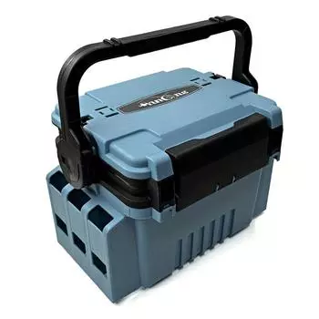 Универсальный ящик для рыболовных снастей с сиденьем, держателем удилища и слотом для стакана - прочный полипропиленовый материал, водонепроницаемый, идеально подходит для всех рыболовов