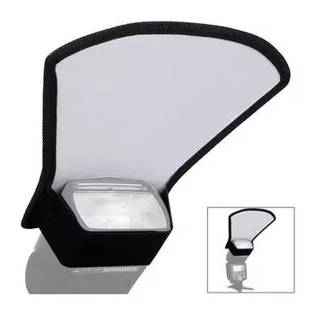 Универсальный рассеиватель для вспышки 2-в-1, софтбокс, фотовспышка, серебристый/белый отражатель, аксессуары для фотосъемки