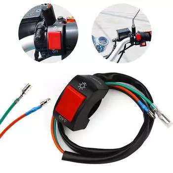 Универсальный разъем кнопки ВКЛ/ВЫКЛ кнопочный переключатель Аксессуары для мотоциклов Переключатели для мотоциклов Переключатели на руле красный