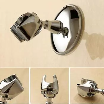 Универсальный регулируемый держатель для ручного душа, держатель на присоске, полное покрытие, держатель насадки для душевой рейки, кронштейн для ванной комнаты, стабильное вращение as the picture