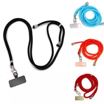 Универсальный регулируемый ремешок для телефона 150 см с металлической прокладкой для карты, подвесная веревка для мобильного телефона, шейные ремни, анти-потерянные ремешки Nylon / Spandex