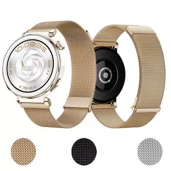 Универсальный ремешок 18 мм, совместимый с Huawei Watch GT5 Pro 42 мм, GT5 41 мм, регулируемый миланский ремешок для Huawei GT5 Pro 42 мм GT5 41mm серебряный