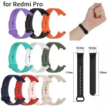 Универсальный ремешок для часов для Redmi Pro Smart Band, силиконовый спортивный сменный браслет