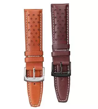 Универсальный ремешок для часов Кожаный мужской браслет-браслет 22 мм Дышащий ремешок для часов 22mm светло-коричневого