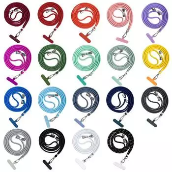 Универсальный ремешок для телефона, нейлоновый спортивный ремешок, шейный ремешок, регулируемый ремешок с защитой от потери, аксессуары для цепочки на шею Nylon / Spandex