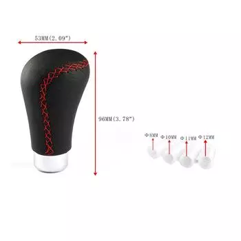 Универсальный ручной кожаный красный/черный шов рычаг переключения передач автомобиля ручка переключения передач рычаг переключения передач сменная ручка рычага переключения передач детали салона автомобиля