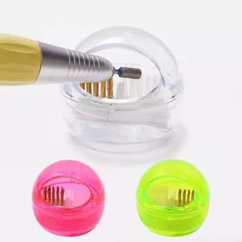 Универсальный съемный, экономящий труд, очиститель для сверл для ногтей, красочный стерилизатор, принадлежности для чистки щеток розы красного