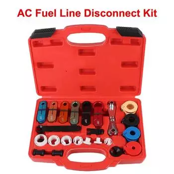 Универсальный с ящиком для инструментов 26 шт. набор инструментов для быстрого отсоединения автомобильный инструмент для ремонта комплект для отсоединения топливной линии переменного тока автомобильные аксессуары 300*220*70mm красный
