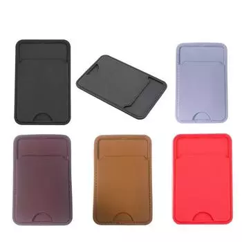 Универсальный самоклеящийся чехол-наклейка для карточек, чехол-кошелек для телефона, держатель для удостоверения личности, карман для мобильного телефона для женщин и мужчин чёрный