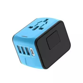 Универсальный сетевой адаптер для зарядки с 4 портами USB, международная универсальная розетка с несколькими штекерами au/uk/us/eu plug