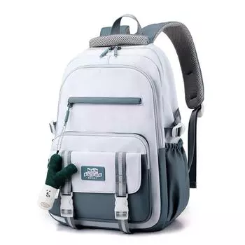 Универсальный школьный рюкзак для женщин, нейлоновая школьная сумка, модный рюкзак для ноутбука, крутая женская сумка для книг, студенческий большой рюкзак зелёный