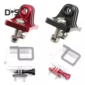 Универсальный шлем с фиксированным креплением, нержавеющий, не легко деформируемый, простая установка, металлический кронштейн для камеры, адаптер, аксессуары для GoPro красный