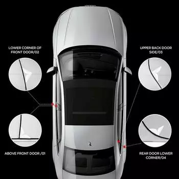 Универсальный силиконовый чехол на дверь автомобиля, защитный чехол от царапин, защитный чехол от царапин, декор для ухода за автомобилем серебряный