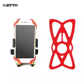 Универсальный силиконовый ремешок ZTTO для крепления держателя телефона на горном велосипеде чёрный