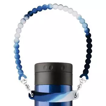 Универсальный силиконовый слинг для бутылки с водой, регулируемый противоскользящий градиентный цвет, бусины, держатель для напитков, ремешок 1