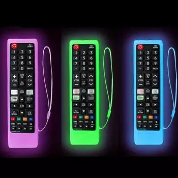 Универсальный силиконовый защитный чехол для пульта дистанционного управления Samsung Smart TV — совместим с несколькими моделями BN5901315A 01301A BN5901199F синий