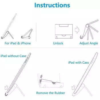 Универсальный складной настольный держатель для телефона, подставка для iPhone, Samsung, iPad, мобильный телефон, планшет, настольный держатель, мини-складная подставка белый