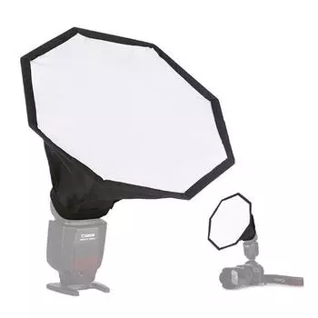Универсальный складной рассеиватель для вспышки Softbox Professional Mini Photo Diffuser Soft Light Box для камеры Canon Nikon Sony 10CM чёрный