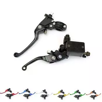 Универсальный складной рычаг тормоза сцепления для мотоцикла Pitbike Dirtbike с ЧПУ 22 мм 7/8 с передним насосом для мотоцикла Dirtbike CRF KLX YZF RMZ чёрный