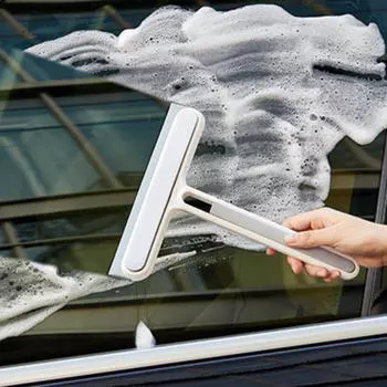 Универсальный скребок для мытья окон, стеклоочистителей душевых дверей белый