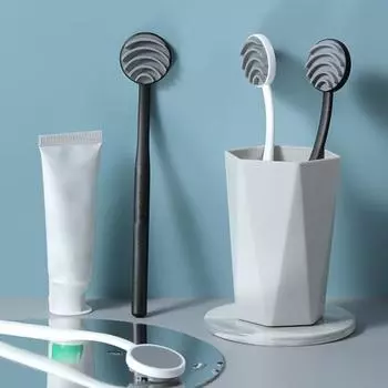 Универсальный скребок для полости рта, безопасный и простой уход за полостью рта чёрный