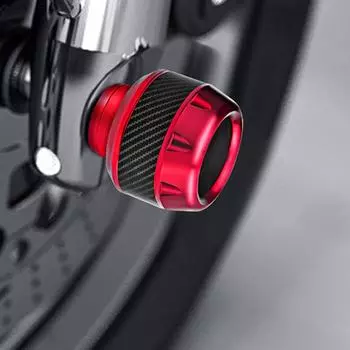 Универсальный слайдер рамы мотоцикла из алюминиевого сплава, передняя вилка, защита от падения, углеродное волокно для мотоцикла, скутера чёрный