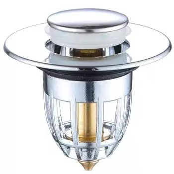 Универсальный сливной фильтр для умывальника, пробки для раковины в ванной, пробка F5T8 silver-One-size