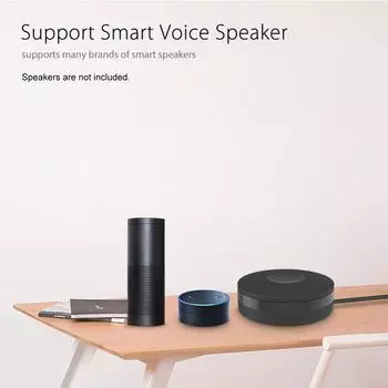 Универсальный смарт-пульт дистанционного управления Tuya 2,4G Wi-Fi с ИК-пультом дистанционного управления, совместимый с голосовым управлением Alexa Google Home чёрный