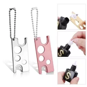 Универсальный сменный колпачок для клея для ресниц из нержавеющей стали, открывалка для бутылок, головка для предотвращения блокировки, 2 шт.