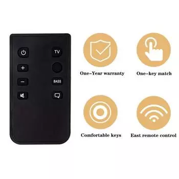 Универсальный сменный пульт дистанционного управления Yousheng, совместимый с 5 10 15 Soundbar, удобный 8-кнопочный пульт дистанционного управления с быстрым откликом чёрный