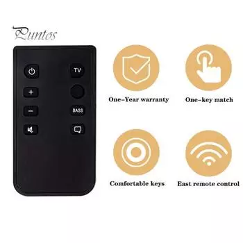 Универсальный сменный пульт дистанционного управления, совместимый с 5 10 15 Soundbar, удобный 8-кнопочный пульт дистанционного управления с быстрым откликом чёрный