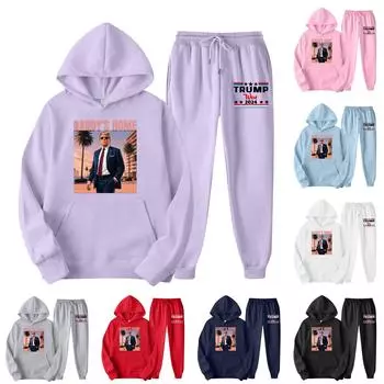 Универсальный спортивный костюм с капюшоном, спортивный костюм унисекс из двух частей, комплект из толстовки с капюшоном и спортивных штанов с длинным рукавом XL красный