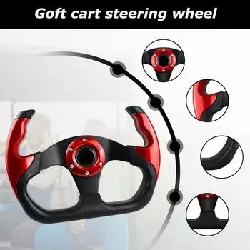 Универсальный спортивный стиль Высокое качество 13 320 мм Flat Drift Cool Fashion стиль рулевого колеса Тип D PU General PCD=70 мм чёрный