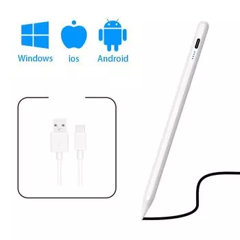 Универсальный стилус для Android, IOS, Windows, сенсорная ручка для iPad, iPhone, карандаш для Huawei, Lenovo, Samsung, телефона, Xiaomi, ручка для планшета белый