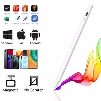 Универсальный стилус для Android IOS Windows Touch Pen для iPad Apple Pencil для Huawei Matepad 11,5 Lenovo Pad 12,7 Samsung Phone Xiaomi Tablet Pen белый