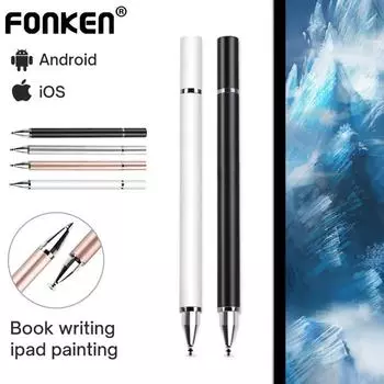 Универсальный стилус Fonken 2 в 1, планшет для рисования, емкостный экран, сенсорная ручка для iOS, Android, iPad, аксессуары для карандашей белый