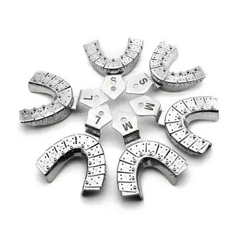 Универсальный стоматологический слепочный лоток из нержавеющей стали. Регулируемый автоклавируемый лоток для держателя зубов для точных стоматологических работ. Размер L/M/S. S