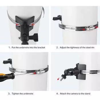 Универсальный сверхпрочный наружный кронштейн для крепления камер видеонаблюдения на столбах, регулируемое крепление для камер видеонаблюдения белый