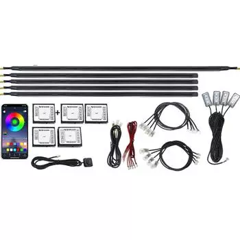 Универсальный светодиодный фонарь для салона автомобиля Symphony FullColor Streamer RGB 18-в-1 скрытая акриловая полоса декоративная лампа для создания атмосферы