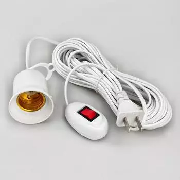 Универсальный светодиодный патрон с выключателем и проводом для люстр с лампочками E27 2 meters