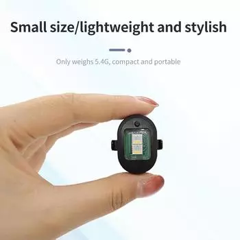 Универсальный светодиодный предупредительный фонарь для предотвращения столкновений, 7 цветов, мигающий свет, мотоцикл, велосипед, дрон со стробоскопом, автомобильные сигнальные огни, 3 режима LM 7 color