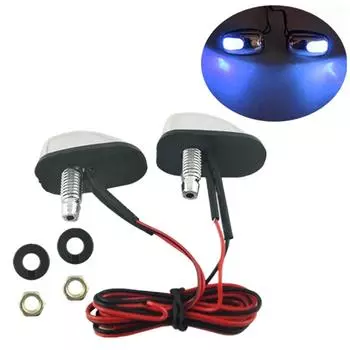 Универсальный светодиодный светильник для лобового стекла автомобиля, форсунка для стеклоочистителя, омывателя, для глаз, синий синий