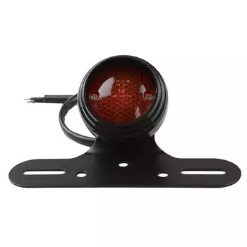 Универсальный светодиодный задний фонарь для мотоцикла со встроенными ретро-ходовыми огнями и стоп-сигналами. чёрный