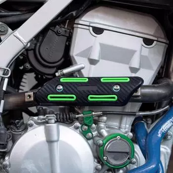 Универсальный теплоизоляционный чехол для выхлопной трубы 4-тактного двигателя для внедорожных мотоциклов Anti-scalding cover зелёный