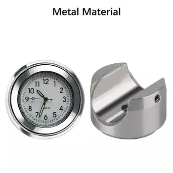 Универсальный термометр, датчик температуры, часы для мотоцикла, крепление на руль мотоцикла, 22-25 мм, светящиеся часы, водонепроницаемые серебро белый