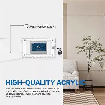 Универсальный термостат с замком с ключом, прозрачная большая крышка термостата для термостата на стене, защита термостата подходит для термостатов