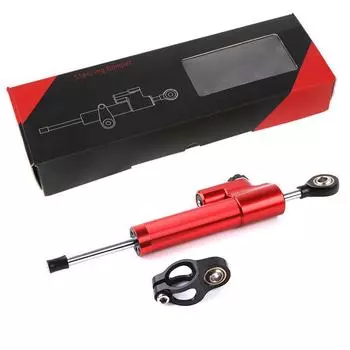 Универсальный титановый стабилизатор рулевого управления для руля мотоцикла universal чёрный/золотой