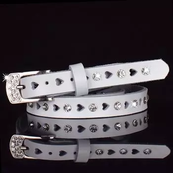 Универсальный тонкий ремень, женский ремень, кожаный ремень, ремень, юбка со стразами, узкий ремень, тонкий ремень. 110cm красный