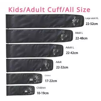 Универсальный тонометр для измерения артериального давления, манжета для детей и взрослых, расширенный тонометр, детские аксессуары на руку 17-22cm length темно-синий